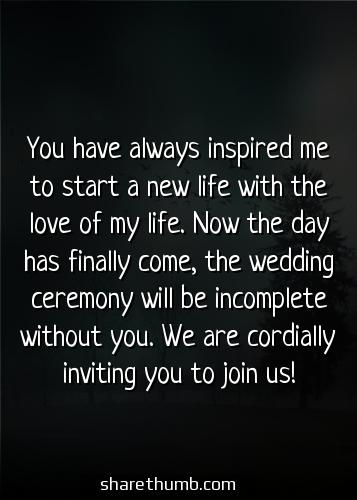 invitation message for indian wedding